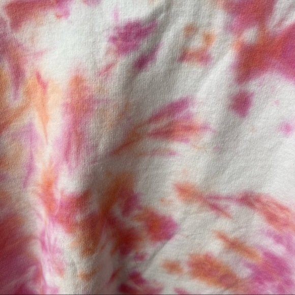 bffs & babes pink tie dye crop long sleeve sweatshirt womens S - Picture 3 of 5